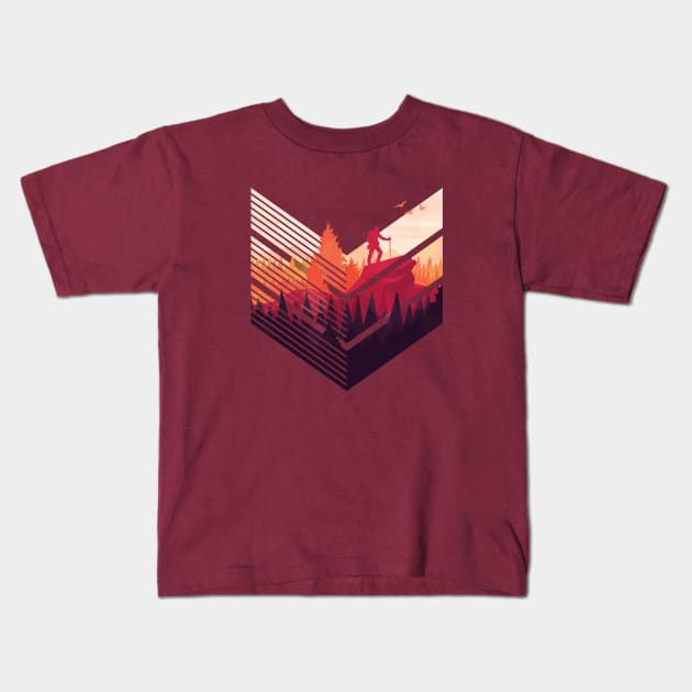 Hiking Kids T-Shirt by LR_Collections